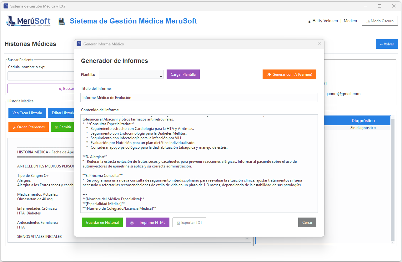 Informe Médico con IA